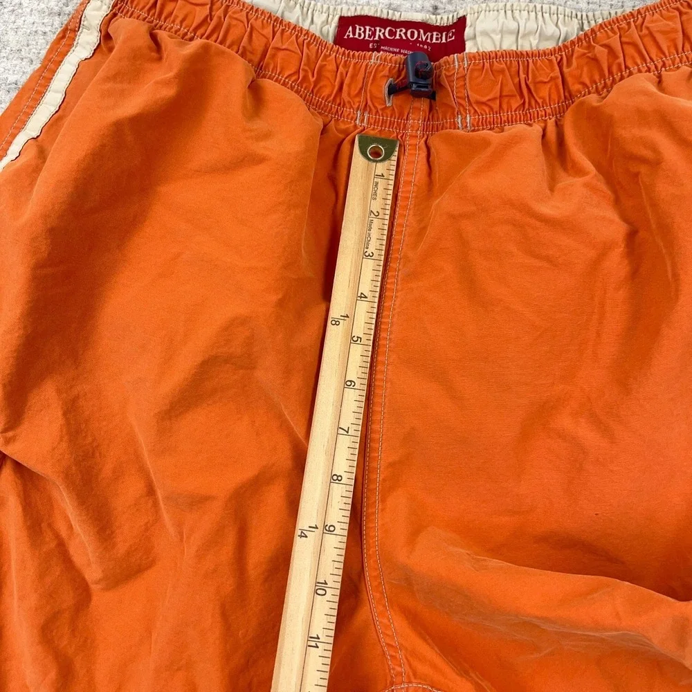 Vintage Y2K Abercrombie &‎ Fitch Swim Trunks Cargo Borad Shorts Orange 2000s